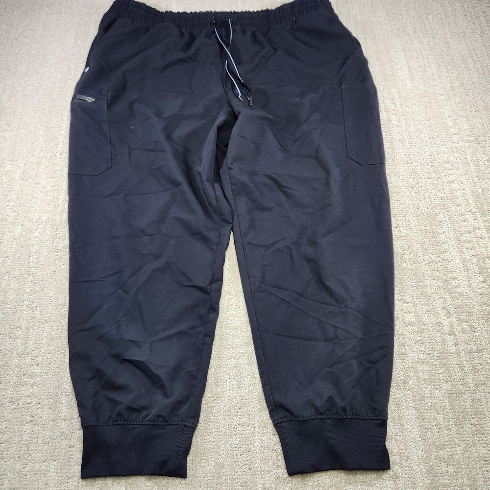 Jaanuu Jogger Scrubs Men 3XL Osmo 8 Pocket Black Stretch Nursing
